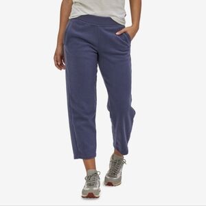 Patagonia Shearling Cropped Navy Blue Pants Women's Size Large NWT